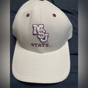 Vintage NCAA Mississippi State Beige Twins Enterprise, Inc  Strapback Hat Cap